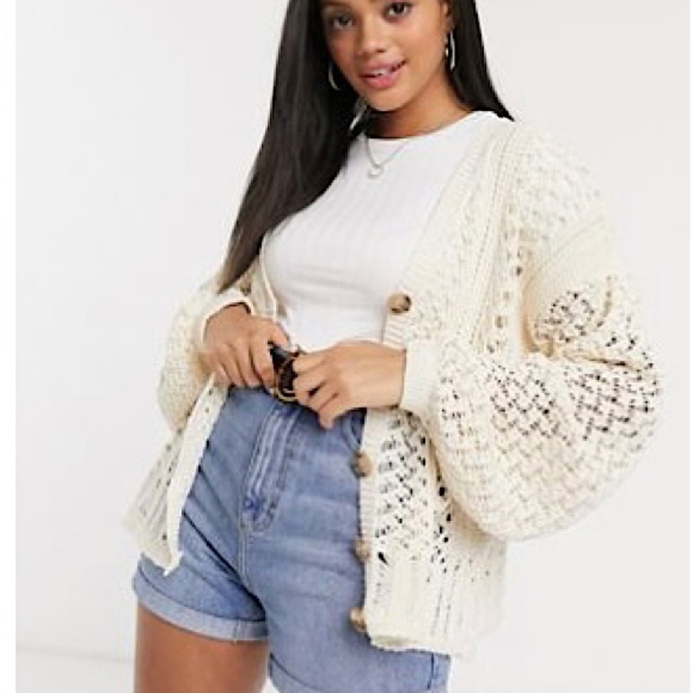 Oversized Crochet Cardigan